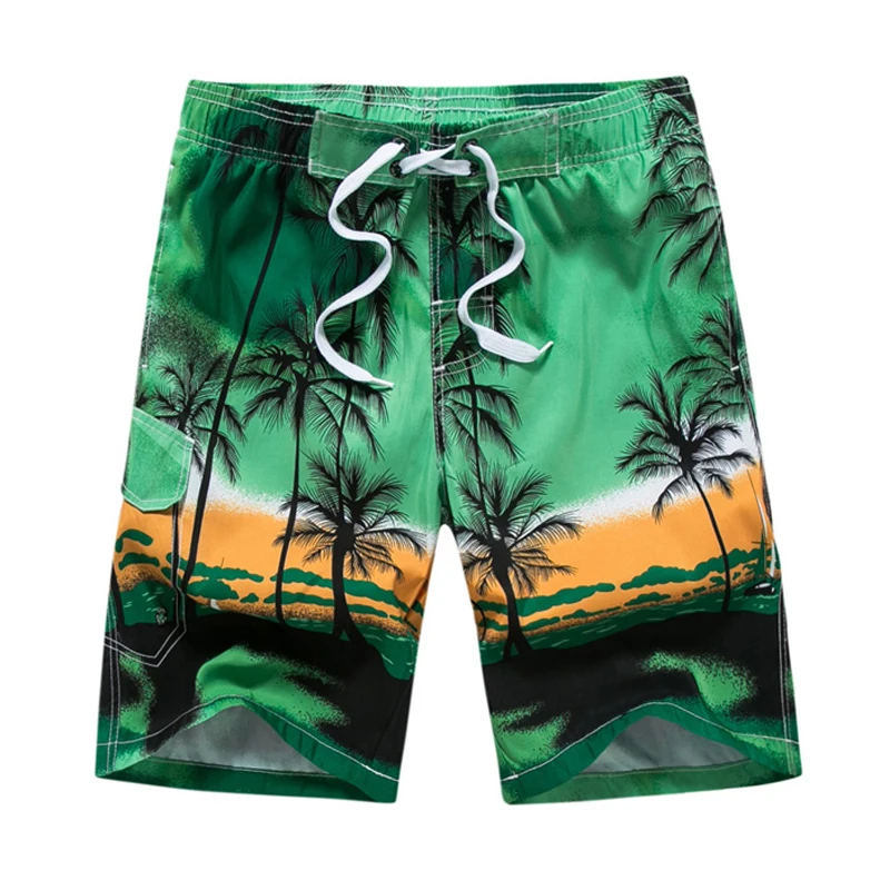 SHUJIN 2019 летние мужские пляжные шорты с принтом кокосовой пальмы быстросохнущие пляжные шорты для серфинга Размер M-6XL свободный купальный