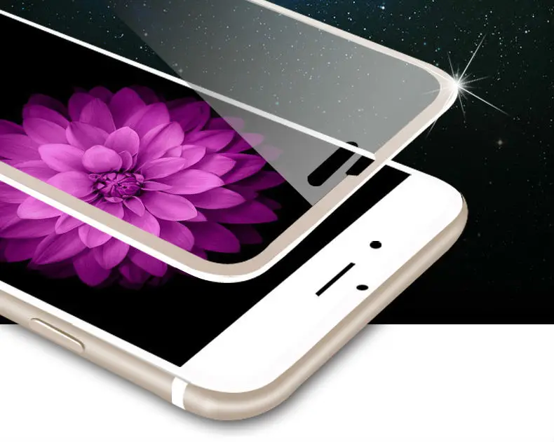 3D закругленные края полное покрытие закаленное стекло для iPhone 7 8 Plus Защита экрана для iPhone XS X розовое золото серебро черный красный