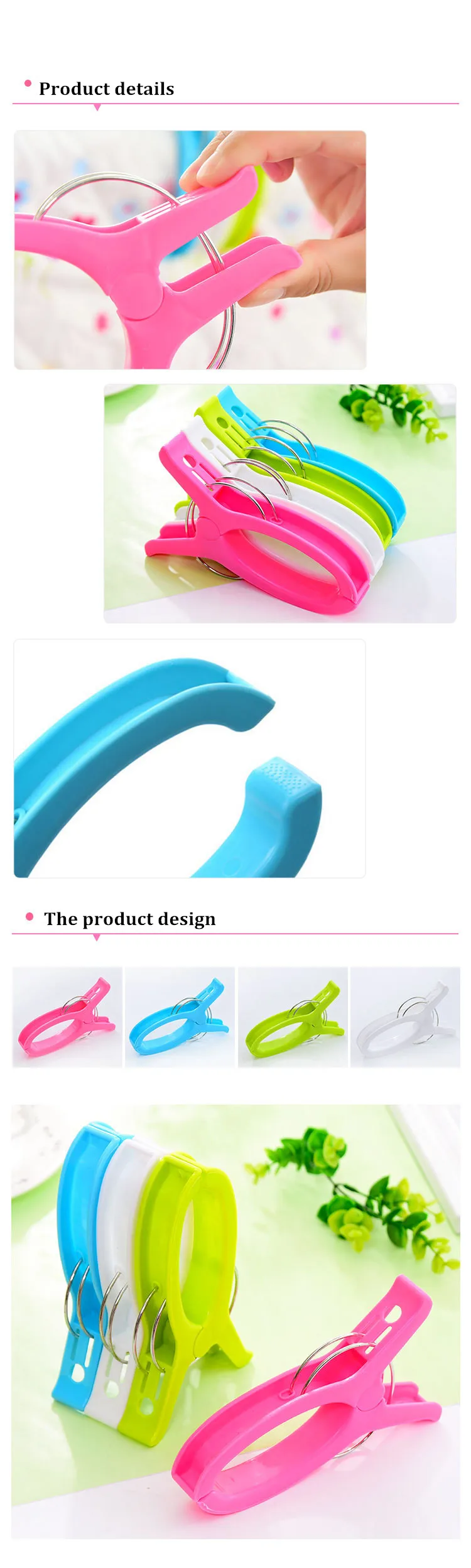 8 Pièces Pinces à Linge, Pinces à Serviette De Plage En Plastique