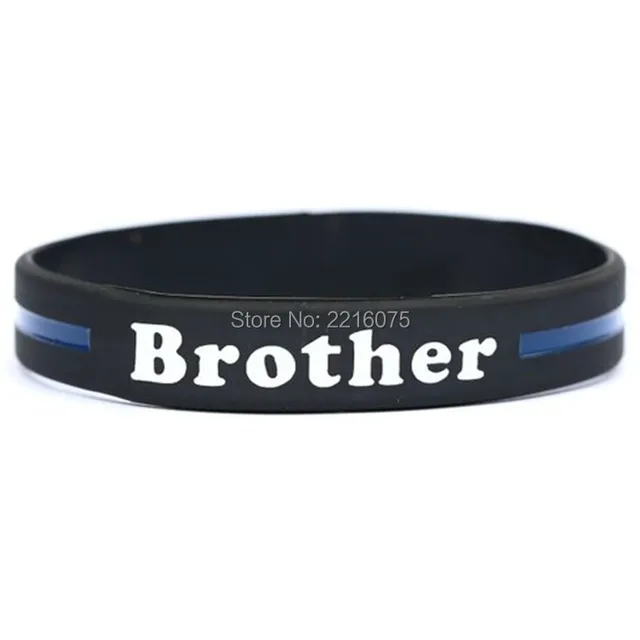 300pcs Brother Thin Blue Line Silicone Wristband Rubber Bracelets 300pcs Brother Thin Blue Line Silicone Wristband Rubber Bracelets Free Shipping By Dhl Express