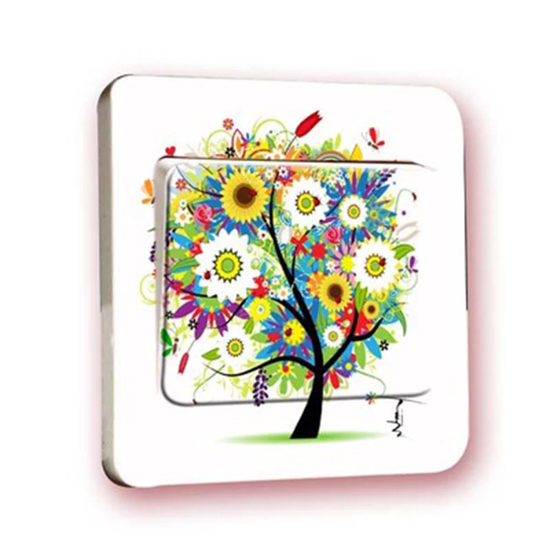 

Children room cute cartoon Socket switch Wall stickers Easy to use Wall sticker for kids rooms 22 pattern available