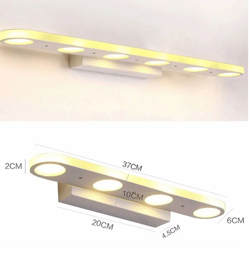 Светодио дный настенный светильник Настенный светильник вверх-вниз 10 Вт 15 Вт светодио дный переднего зеркала настенные светильники комод современный комод краткое Ванная комната