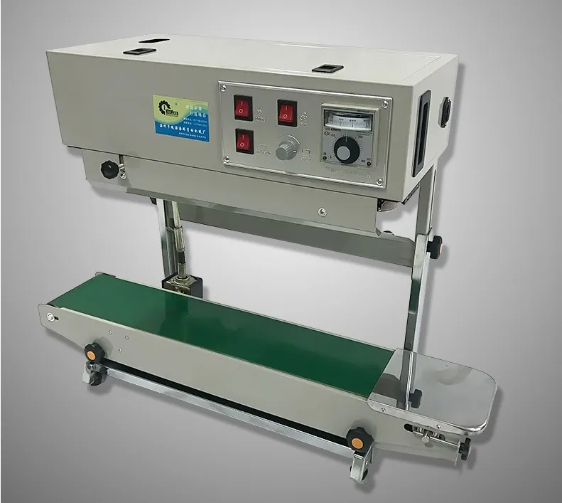 

Food Bags continuous sealing machine automatic plastic film packag machine Additional equipment printing date FR-900 Vertical