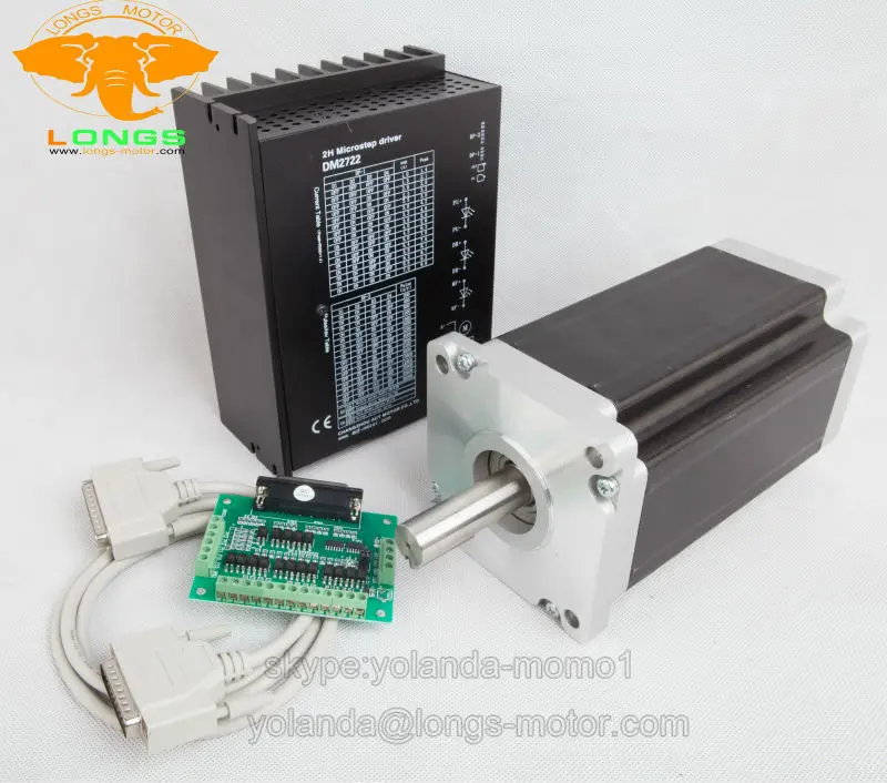 

Stepper Motor 1Axis Nema42 42HS5460 3256 oz.in Drivers DM2722A 220V CNC Router Mill Cut LONGS MOTOR