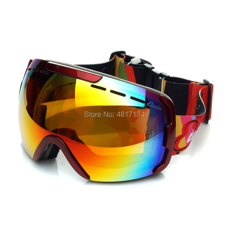 Унисекс "подходит для очков" УФ противотуманные анти-взрывные двойные оптические сферические взрослые лыжные очки OTG сноуборд очки