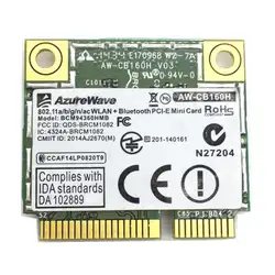 Для AW-CB160H 802.11 ABGN/11ac WiFi + BT Bluetooth 4.0 Broadcom BCM94360HMB 1300 Мбит/с Mini pci-e карты