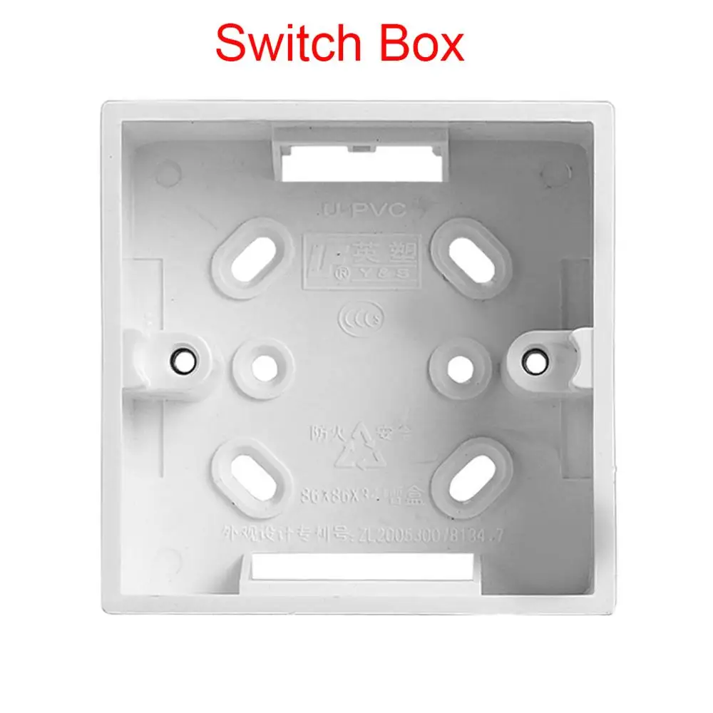 

Surface Mounted Switch Box PVC Flame Retardant 86 Single Socket mounting box Panel Base Junction Box