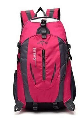 40л открытый альпинистский рюкзак водонепроницаемая Спортивная сумка рюкзак для путешествий рюкзаки для кемпинга походный рюкзак для мужчин и женщин походная сумка - Цвет: Розово-красный