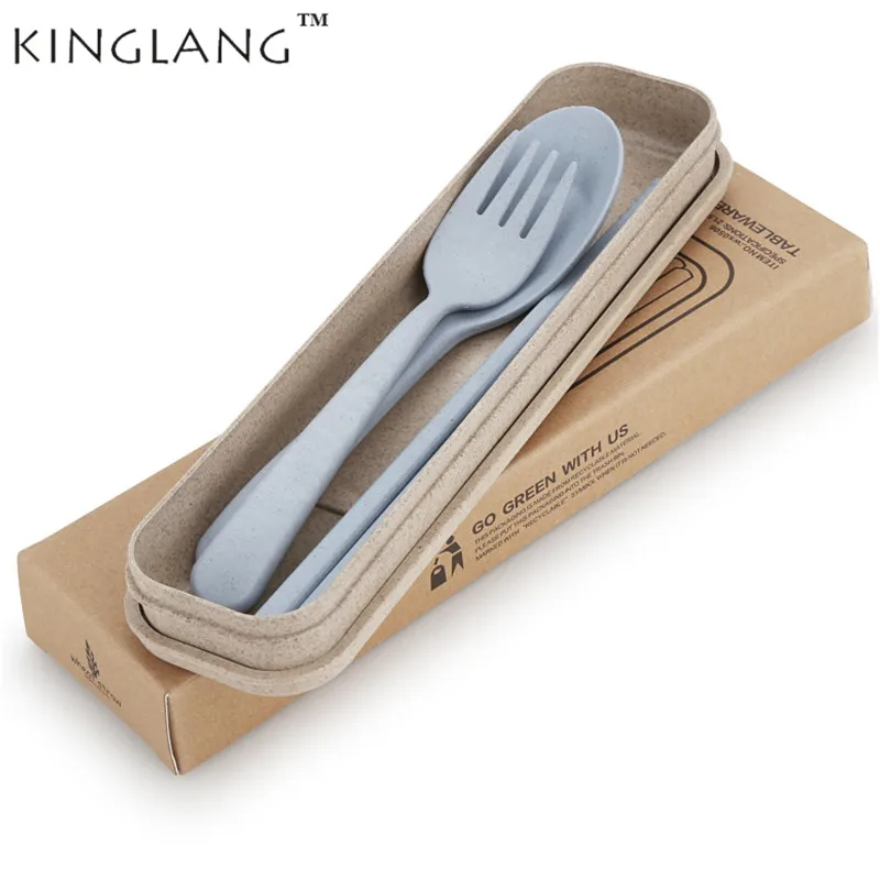 

Gift from China traditional chinese Cutlery box set portable travel chopsticks fork set tableware container