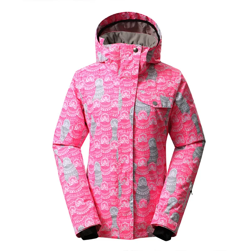 

Waterproof Windproof Ski Jacket Women Skiing Tops with Detachable Hood High Quality Snowboarding Clothes