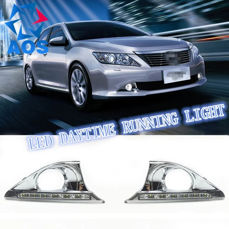 2шт новый стиль LED DRL автомобиля дневного света для Тойота Камри Аурион 2012 2013 2014 с функцией сигнальной лампы 2шт новый стиль LED DRL автомобиля дневного света для Тойота Камри Аурион 2012 2013 2014 с функцией сигнальной лампы