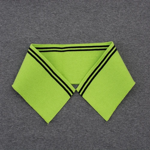 Bright green Летняя тонкая эластичная трикотажная ребристая ткань с манжетами школьная форма Mlb футболка - Цвет: Bright green