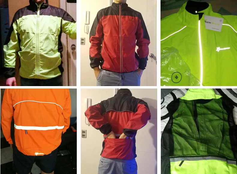 ROCKBROS Jacket Cycling Wind Jacket Bike Raincoat Cycling Rain Coat Jersey Bicycle Rainproof  Windproof Quick Dry Coat