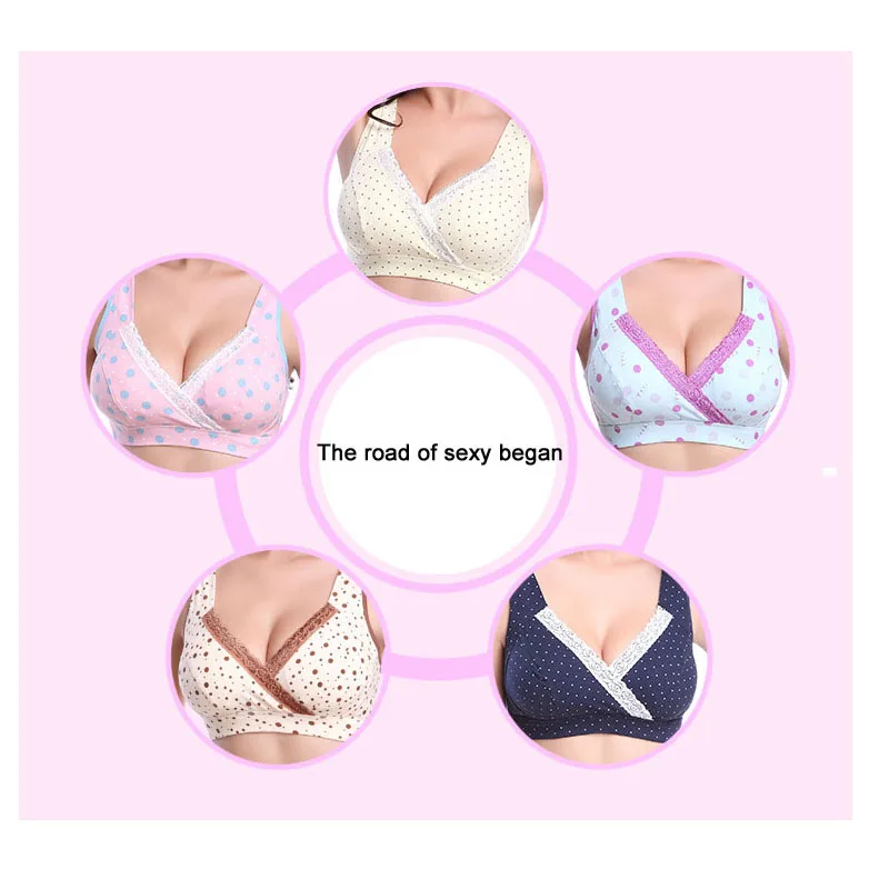 Women Padded Sexy Push Up Bra Lace Edge Mother Wire Free Sleep Cotton Bras Adjusted Straps Ladies Everyday Underwear