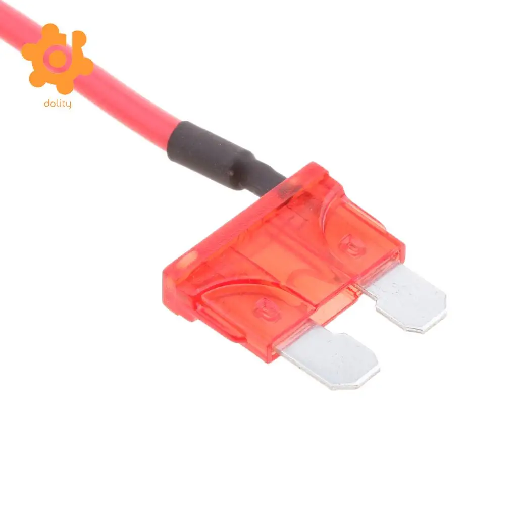 5 Pieces Car Truck Boat 10A 32V ATO ATC Medium Blade Fuses with 16 AWG Wire
