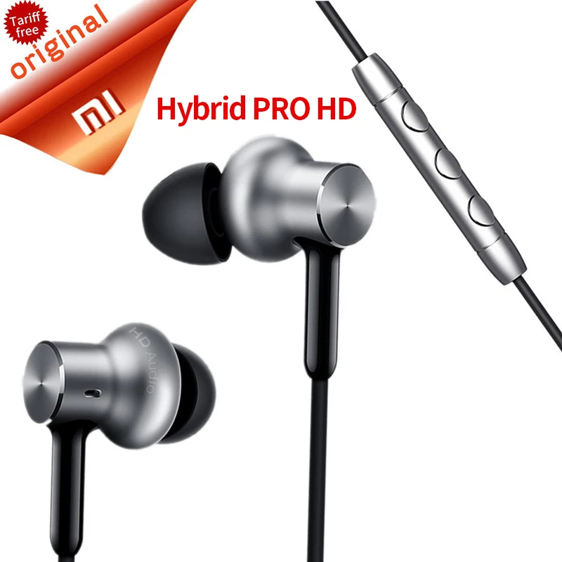 

Original Xiaomi Mi In-Ear Hybrid Pro HD Earphone With Mic Noise Cancelling Mi Headset for Mobile Phones Huawei Redmi 4