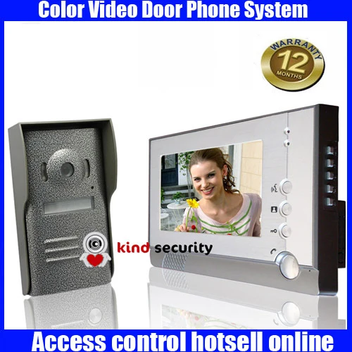

7 Inch Touch Screen Color Video Door Phone System with Alloy Weatherproof Cover Camera , unlock function, night vision