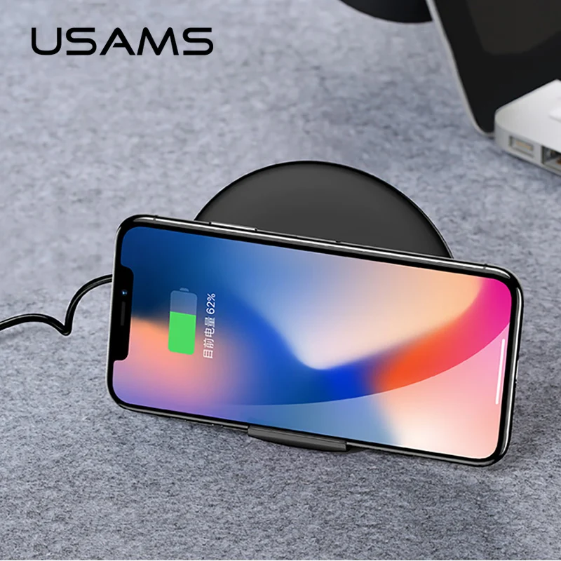 

Qi Wireless Charger Mobile Phone holder Charger,USAMS Auto Power off QC 3.0 Fast Charging 10W Phone Charger For iPhone Samsung