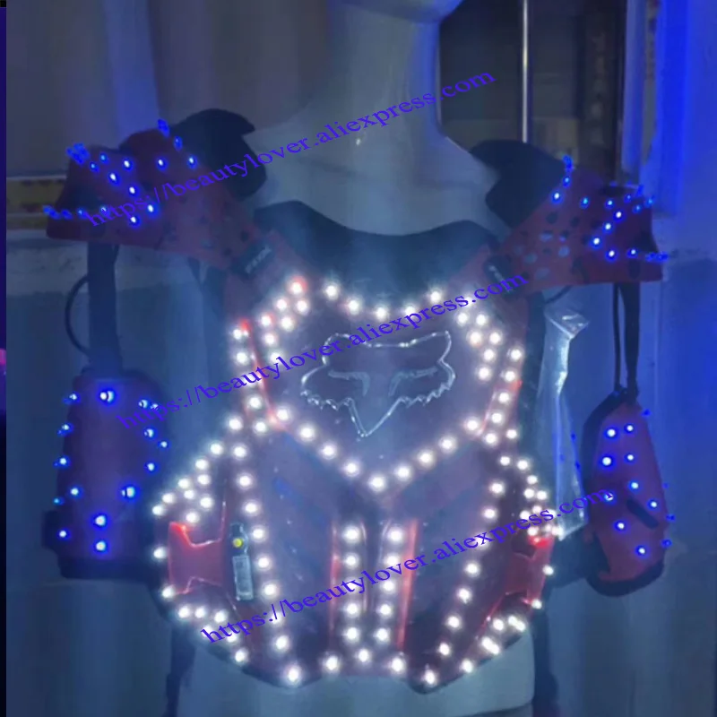 

Future technology show space Warrior Luminous Armor Stage show dance Light up led costume nightclub Bar clothing