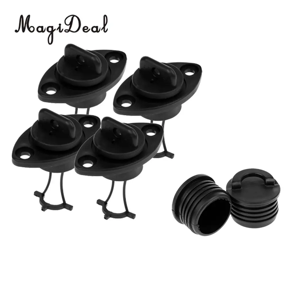 6 Pieces (2 Types) Universal Marine Kayak Canoe Boat Dinghy Yacht Scupper Drain Holes Plugs Stopper Bung Accessories