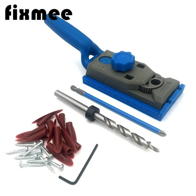 Woodworking Pocket Hole Jig Kit Set 9.5mm Drill Guide Sleeve пилота дерево|Сверла| |