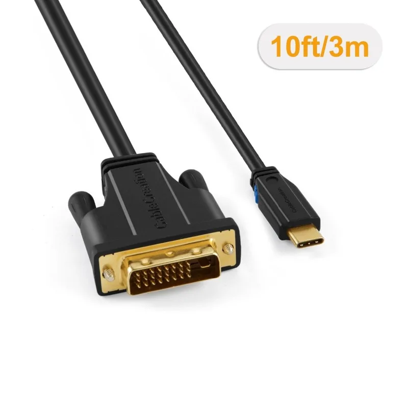 USB C к DVI кабелю (1080P @ 60 Гц) совместим с MacBook/iMac 2017/ Chromebook Pixel/Dell XPS 13/ Yoga 910 Samsung