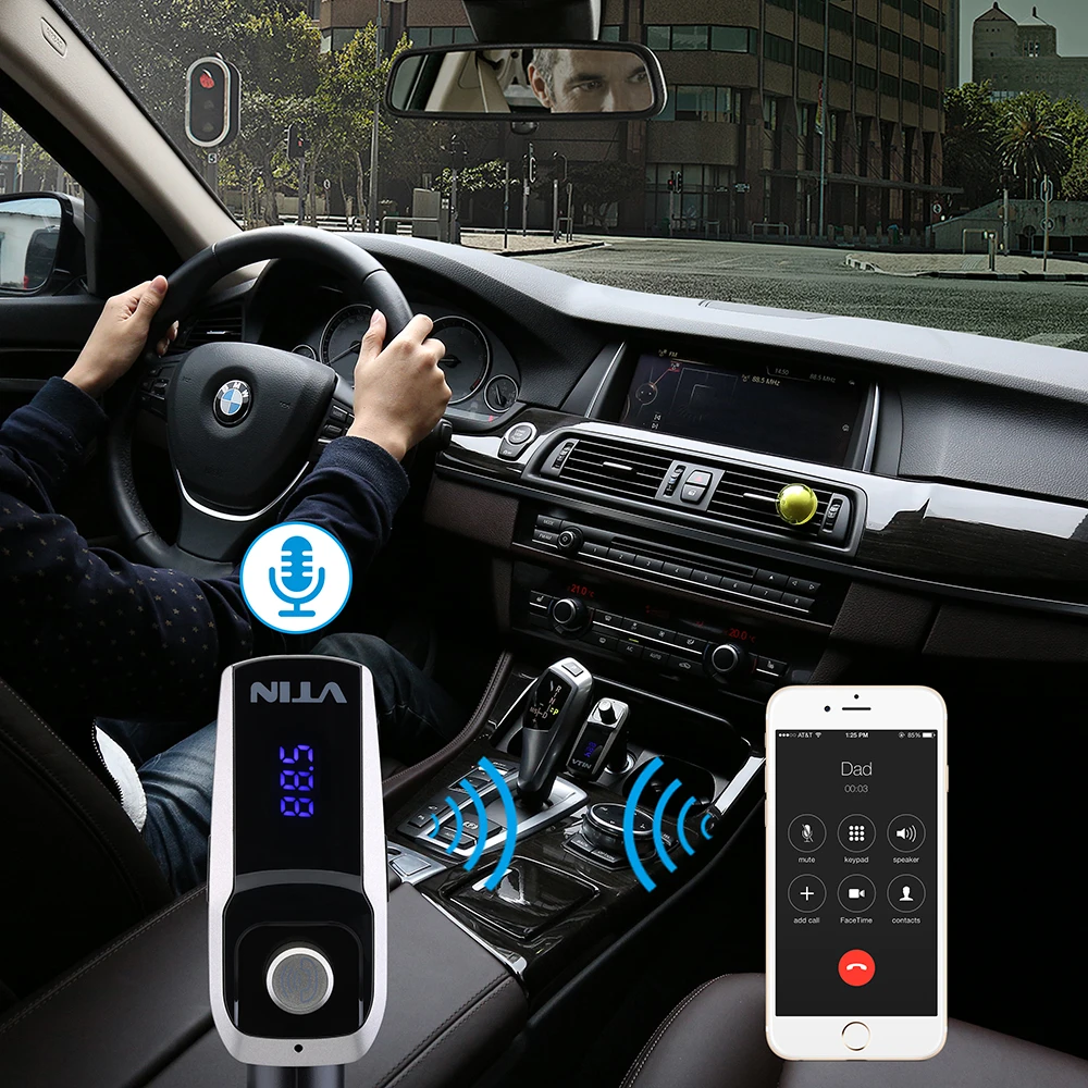 VicTsing Bluetooth FM Transmitter Car Kit Wireless Radio Car MP3 Player Bluetooth FM Transmitter Modulator Cheap Price           (10)