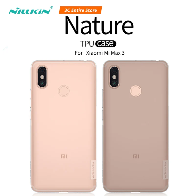 

Nillkin Original Phone Case For Xiaomi Mi Max 3 Case Nature Soft Transparent TPU Cover Full Protection Ultra Thin Caso For Max 3