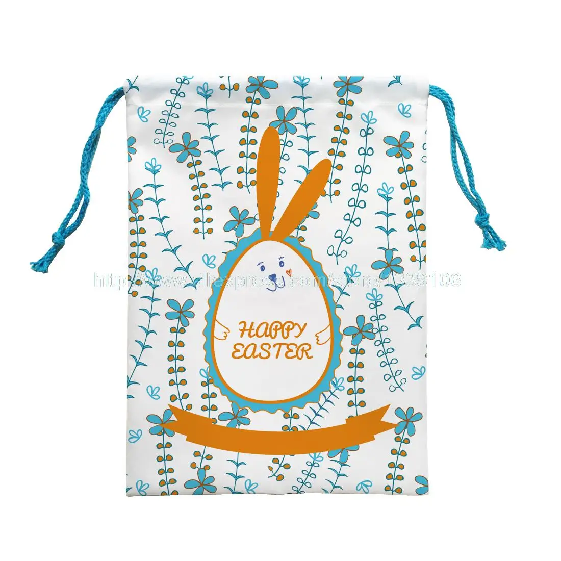 4Pcs Easter Cartoon Rabbit Eggs Print Custom Storage Bags Convenient