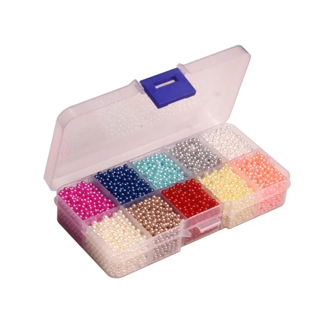 3mm 4mm 5mm 6mm Colored Faux Pearls No Hole ABS Plastic Loose Beads DIY Jewelry Making Craft