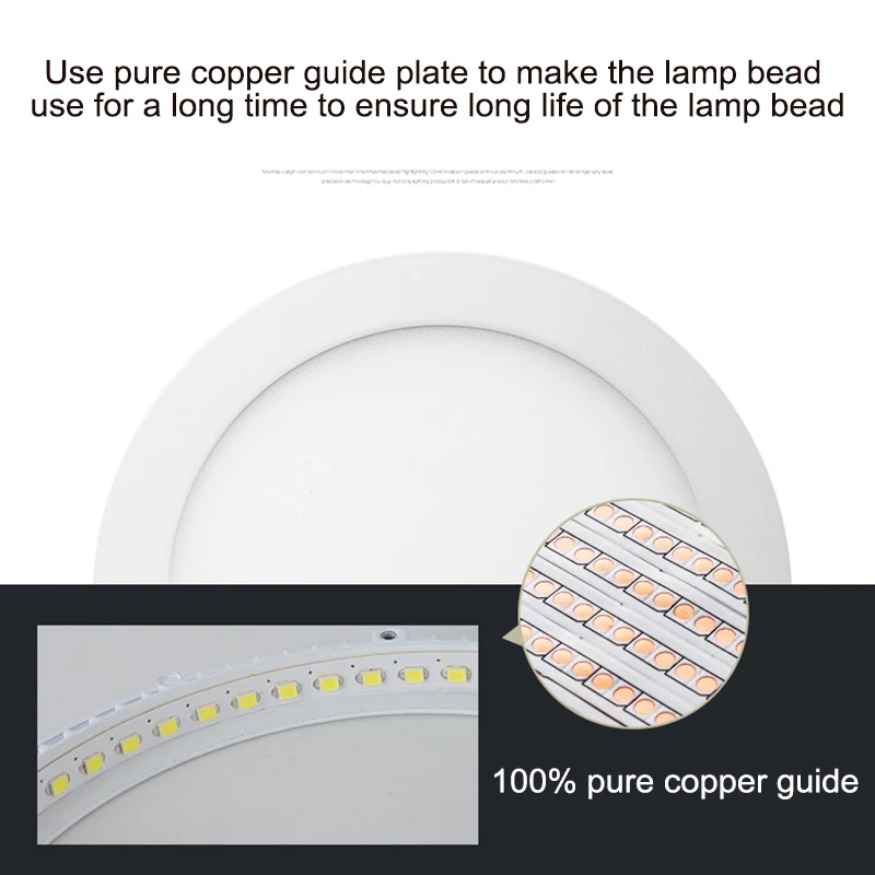 

Ceiling Bathroom Light LED 6W Flat Round Down Kitchen Panel Surface Mounted SDF-SHIP
