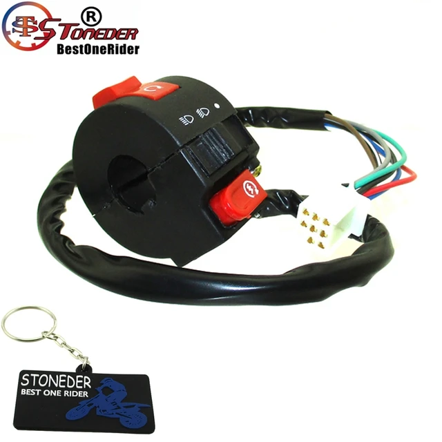 STONEDER 8 Wire Kill Light Start Switch Without Choke Lever For Chinese Kazuma Taotao Coolster 50cc 70cc 90cc 110cc ATV Quad