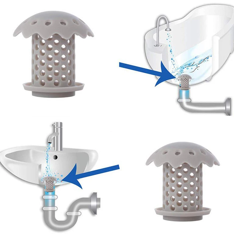 Промо-акция! 2 шт. серая раковина для ванной слив волос сиденье фильтр прочный Ванна Душ протектор дренажа