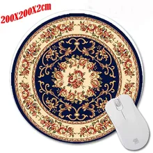 200*220*2mm dark pattern Round Rubber Gaming Mouse Mat Custom Your Styles Non-slip and Durable Computer and Laptop Mouse Pad