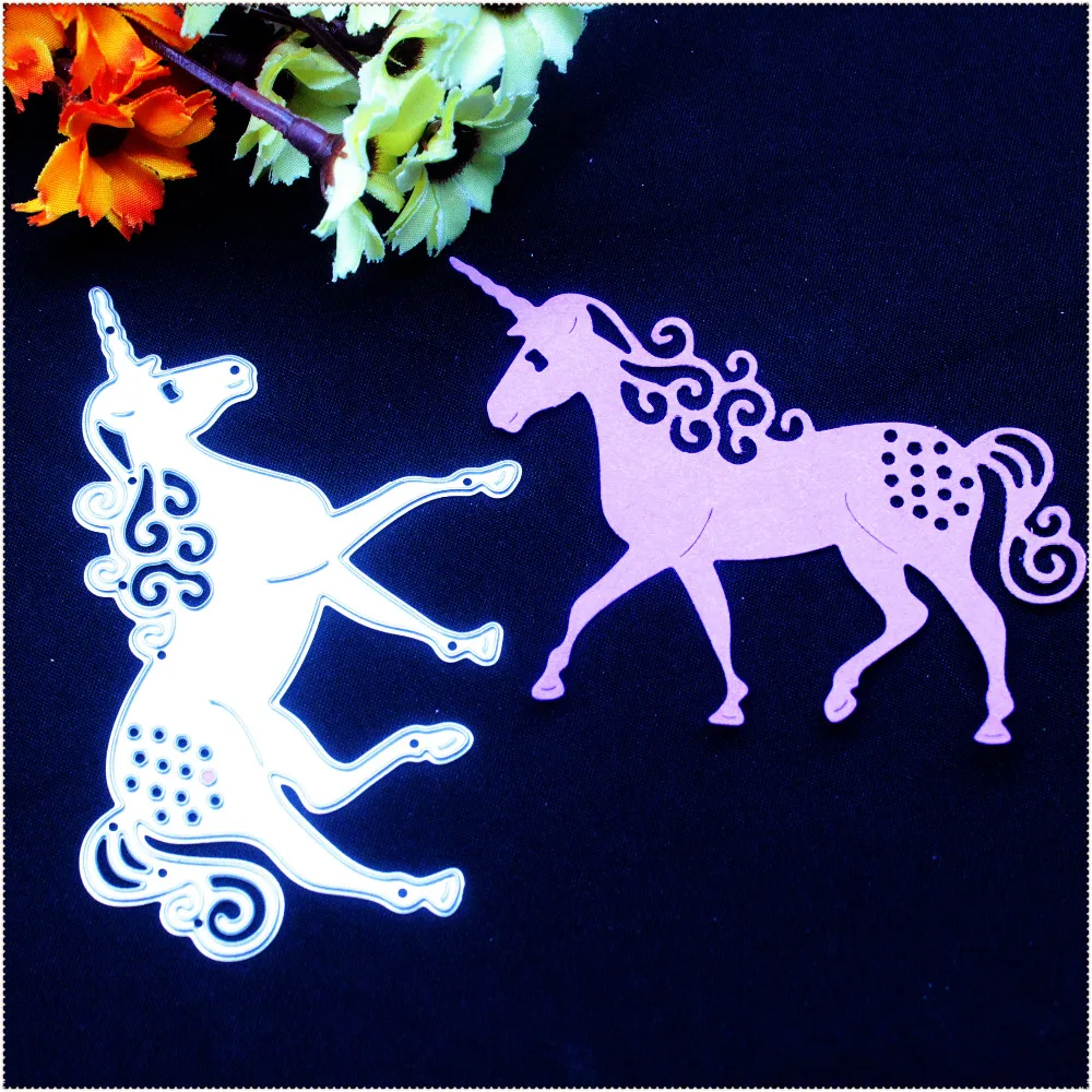 

YLCD723 Horse Metal Cutting Dies For Scrapbooking Stencils DIY Album Paper Cards Decoration Embossing Folder Die Cuts Templat