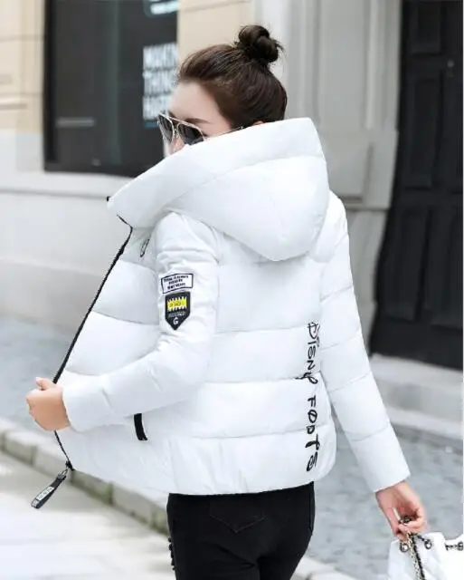 

Winter Parkas women 2018 Autumn Plus Size 5XL Coat Jacket Hooded Thick warm Short Outerwear Female Slim Cotton Padded Basic Top