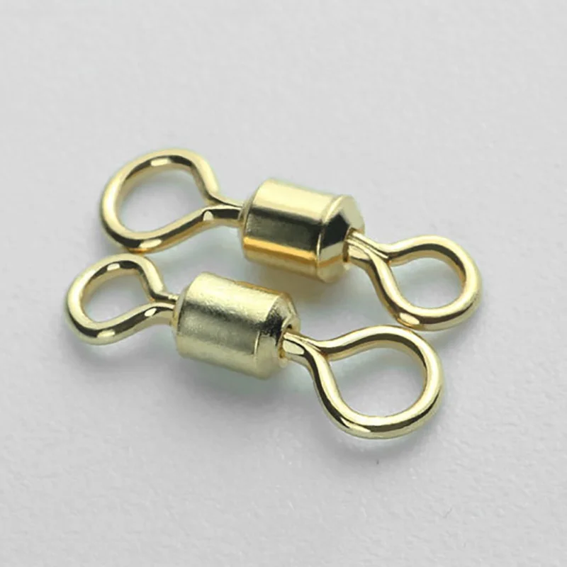100Pcs Ball Bearing Stainless Steel Swivels Fishing Fish Connector Rolling Swivels Rig Sea Carp Fishing Tools 4Sizes New 7