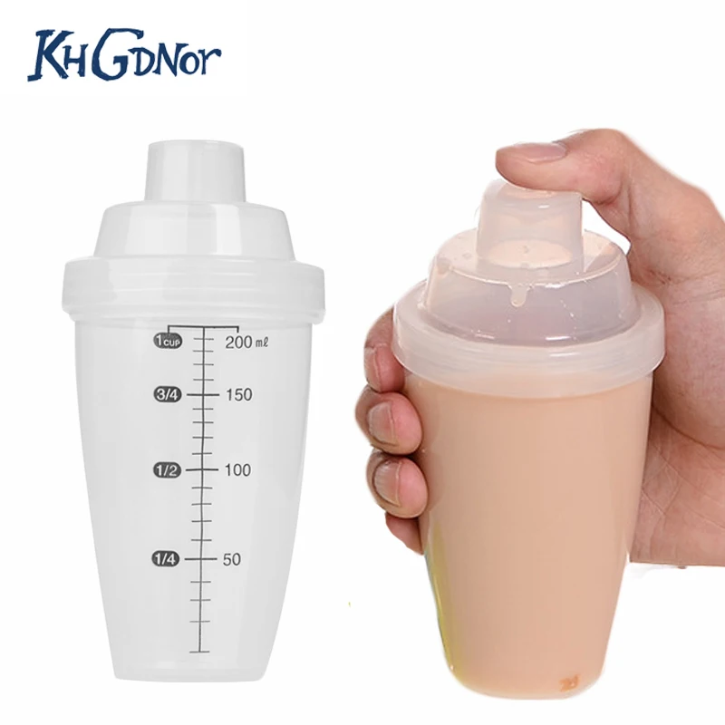 

KHDGNOR Plastic Shaker Bottle Sports Protein Milk Cheese Shaking Bottle With Scale Shaker Fitness Bottle