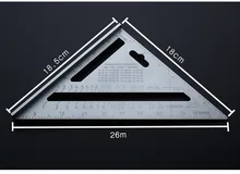 7 Square Carpenter s Measuring Ruler Layout Tool Triangle Angle Protractor New Quick Premium Read Rafter