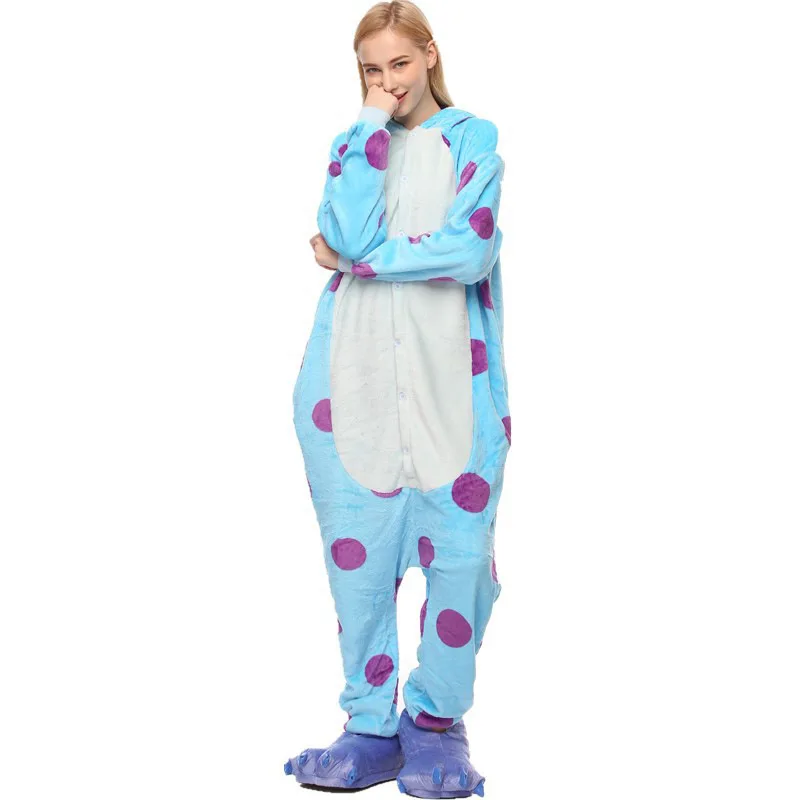 Женские пижамные комплекты Kigurumi зимние фланелевые пижамы в виде милых животных
