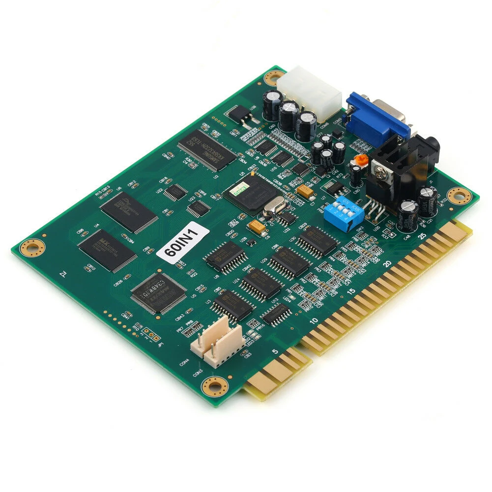 

60 In 1 Multicade PCB Vertical Video Easy Installation CGA VGA Output Durable Wired Horizontal Funny Game Board For Jamma Arcade
