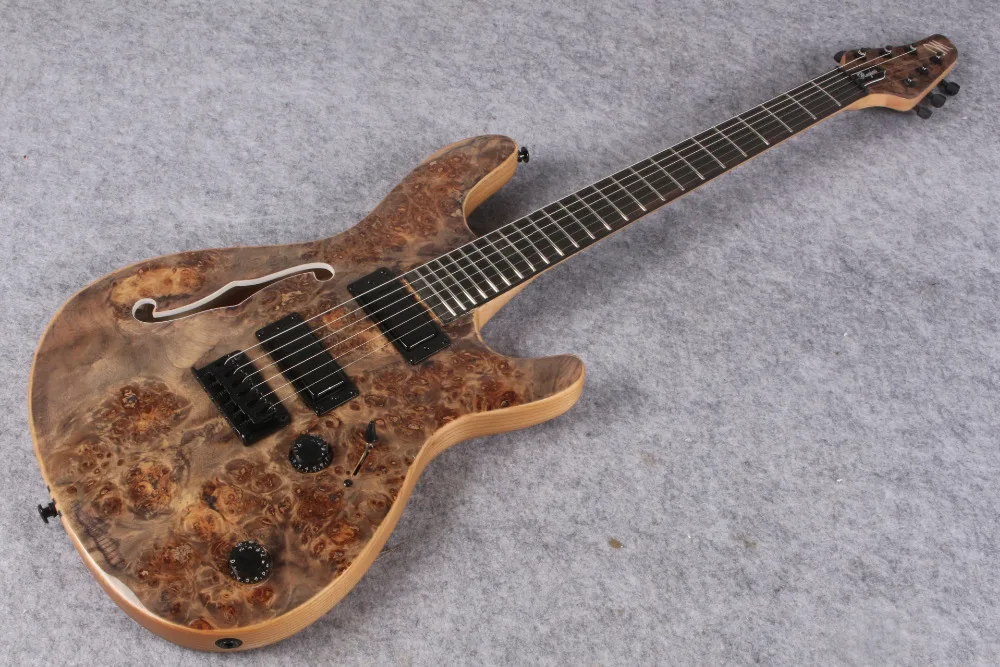 

2017 High Quality Popular mini pickup Mayones Regius 6 strings Electric guitar 7ply Neck Through gray color in China