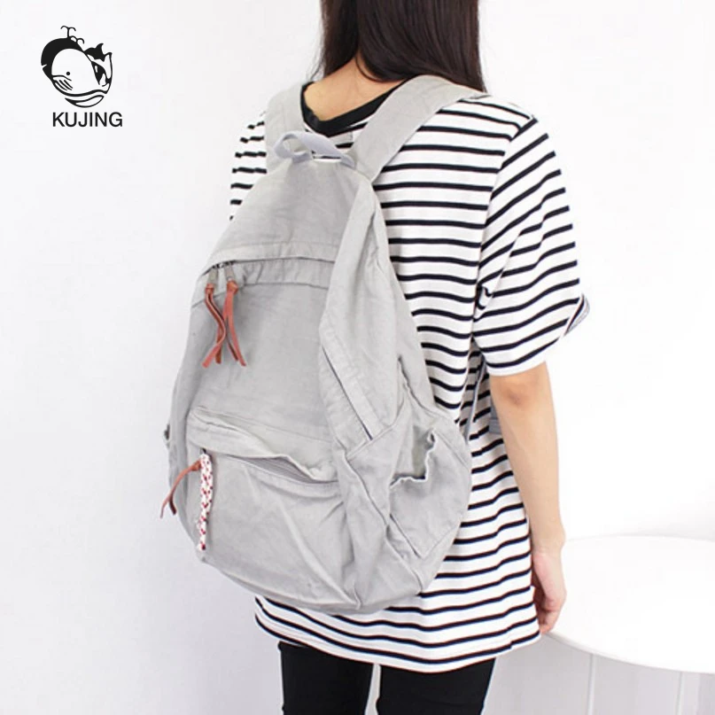 KUJING Women Backpack Hot High end Canvas Student Backpack Cheap Art Youth Travel Casual Backpack Large