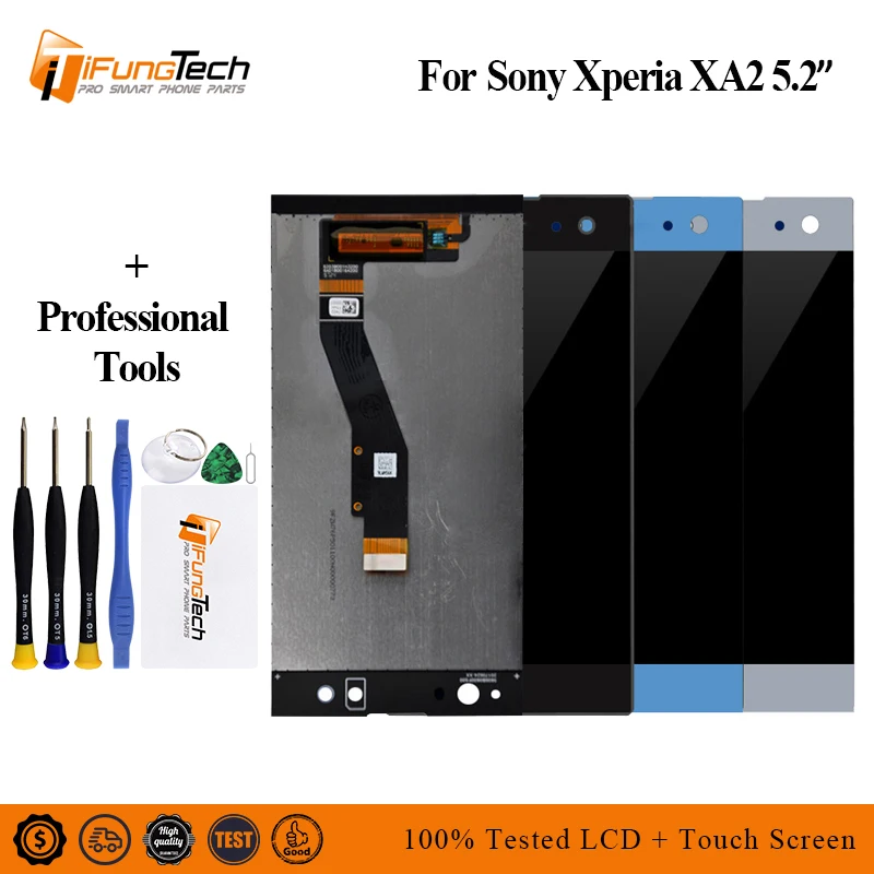 

For Sony Xperia XA2 LCD Display Touch Screen Digitizer Assembly Replacement For 5.2" SONY XA2 LCD H4133 H4131 H4132 Free Tools