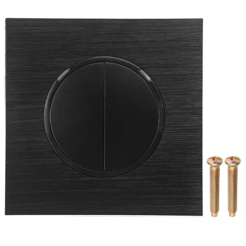 

2 Gang 2 Way Wall Panel Switch With LED Indicator Push Button Switches