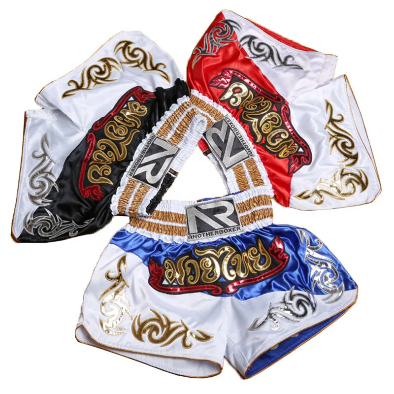 Tanie Anotherboxer Kick boks MMA spodenki dla dzieci Muay Thai walczące Sanda stroje kąpielowe dla dzieci chłopcy dziewczyna Kick Boxing Bjj spodenki do ćwiczeń