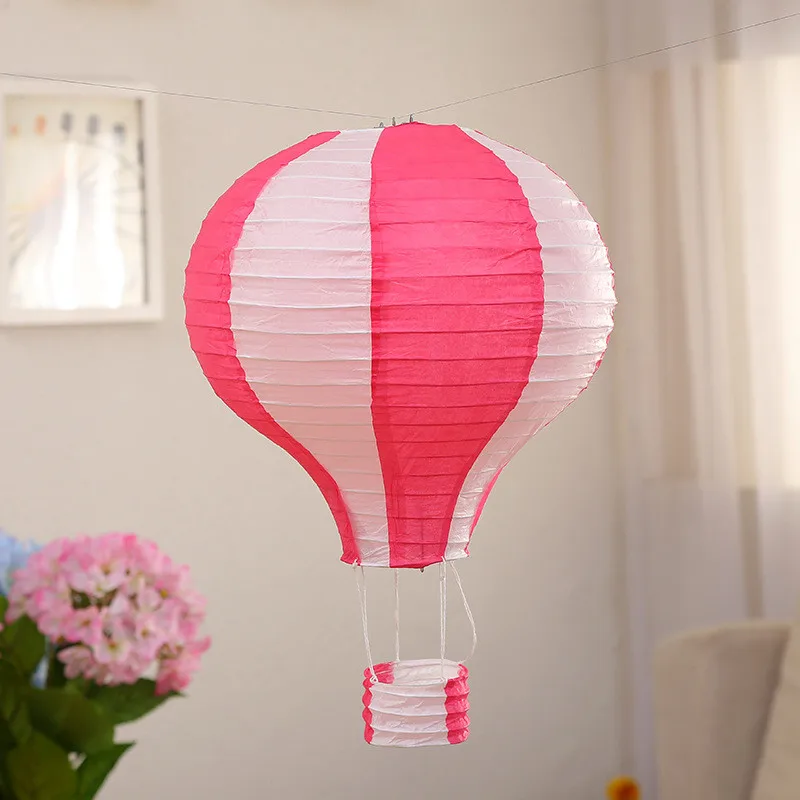 1Pcs Hot Air Balloon Baby Shower Party Wedding Decor Paper Lantern Rainbow Color 