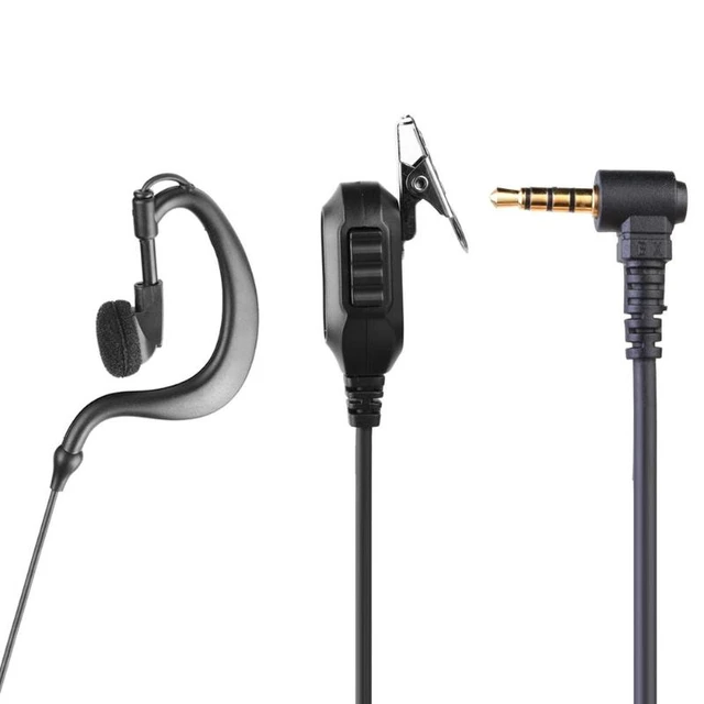 2.5mm/ 3.5mm 1Pin Ear Hook for Motorola ICOM YAESU Radio Walkie Talkie Earpiece with PTT Mic Walkie Talkie Accessories AliExpress