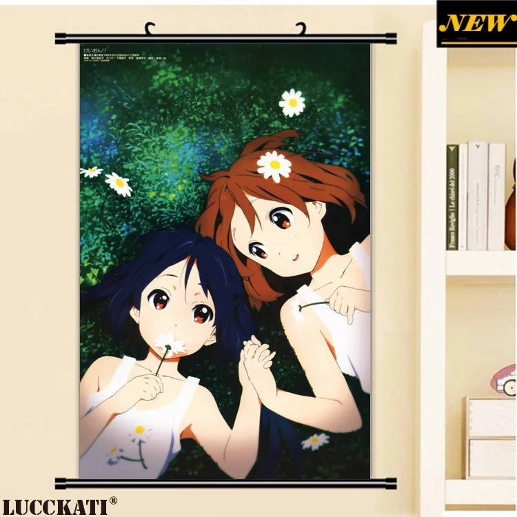 

40X60CM K-ON Mio Yui Azusa Ritsu Tsumugi lolita loli cameltoe cartoon anime art wall picture mural scroll canvas painting poster