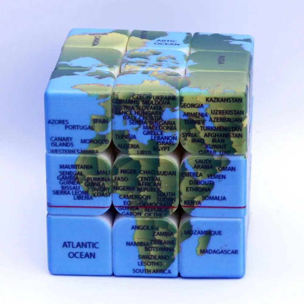 2019 3x3x3 рисунок земли волшебный куб головоломка на скорость куб для обучения мозгу для взрослых Детский Игровой Комплект
